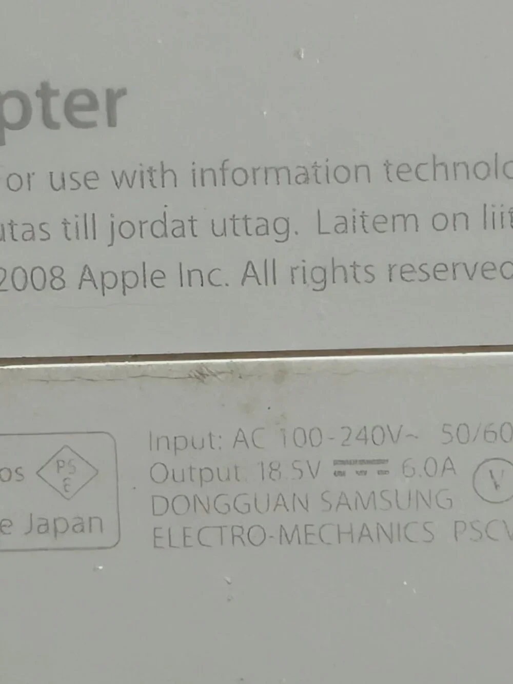 Genuine Mac mini 110W power Adapter A1188 Used Tested Good
